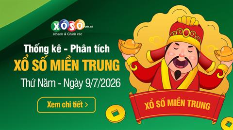 Thống kê XSMT 9/7/2026 - Phân tích Xổ số Miền Trung 9-7 Thứ 5